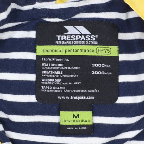 Trespass Women's Yellow Waterproof Hooded Rain Coat M