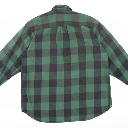 Field & Stream Men's Green Check Flannel Shirt L