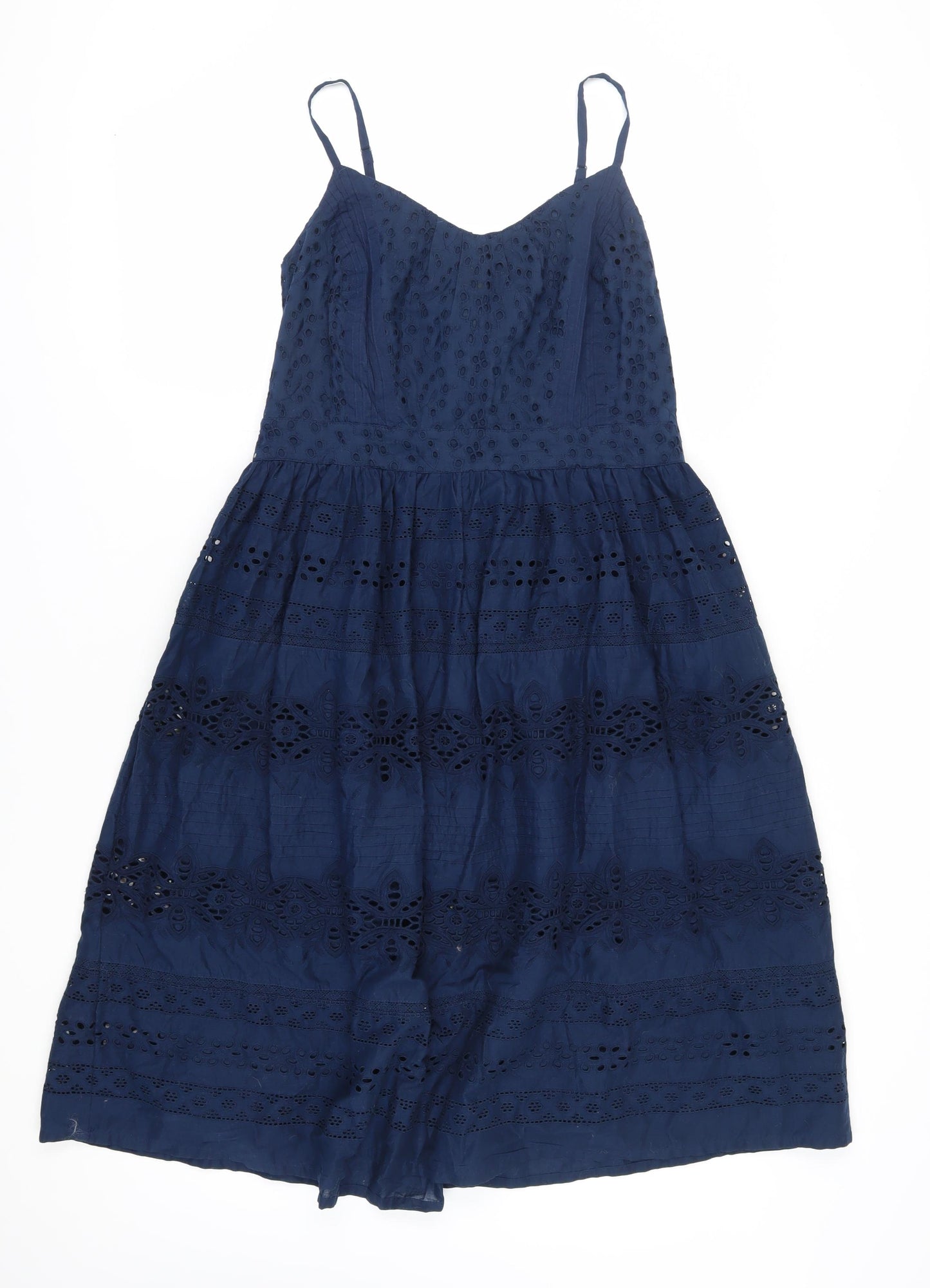 Monsoon Women's Blue A-Line Midi Dress UK 14