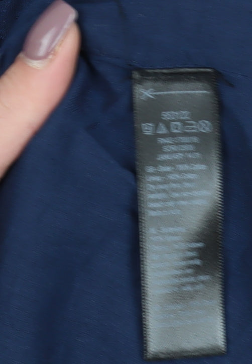 Monsoon Women's Blue A-Line Midi Dress UK 14