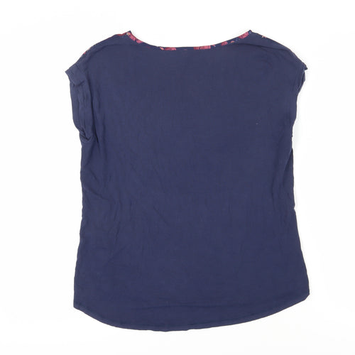 Ness Women's Blue Floral T-Shirt - Size S