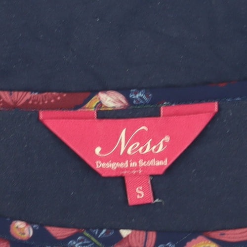 Ness Women's Blue Floral T-Shirt - Size S
