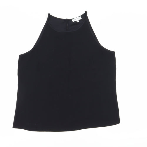 Warehouse Women's Black High Neck Tank Top Size 12