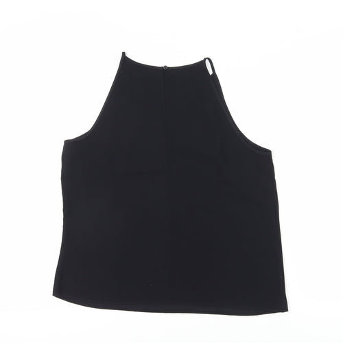 Warehouse Women's Black High Neck Tank Top Size 12