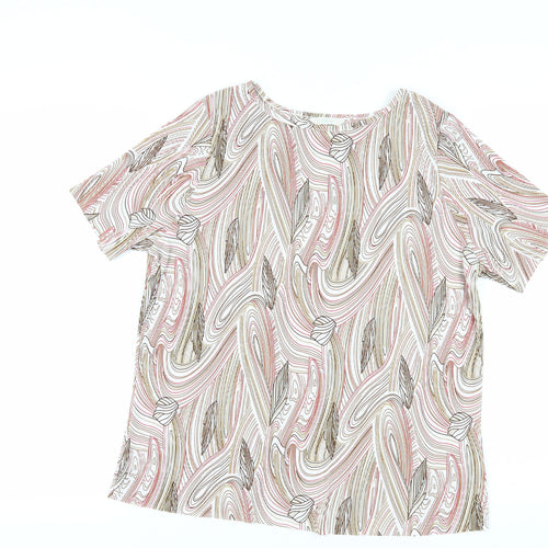 Marks and Spencer Women's Geometric Top, Size 16, Multicoloured