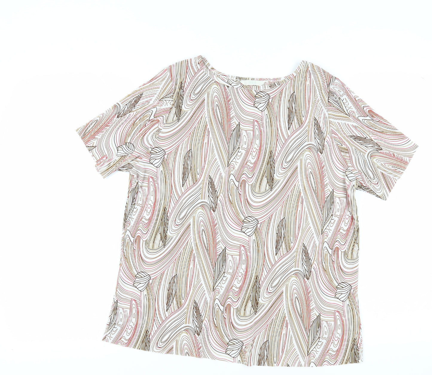 Marks and Spencer Women's Geometric Top, Size 16, Multicoloured