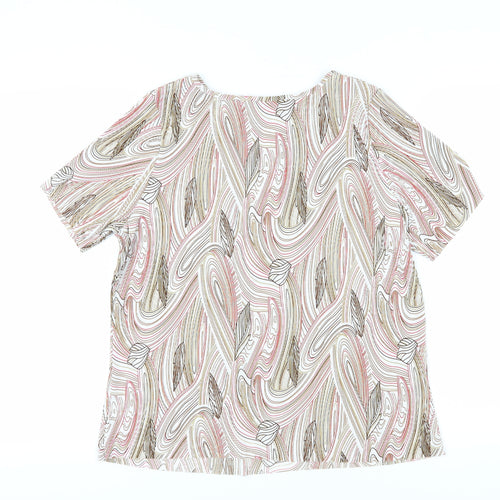 Marks and Spencer Women's Geometric Top, Size 16, Multicoloured