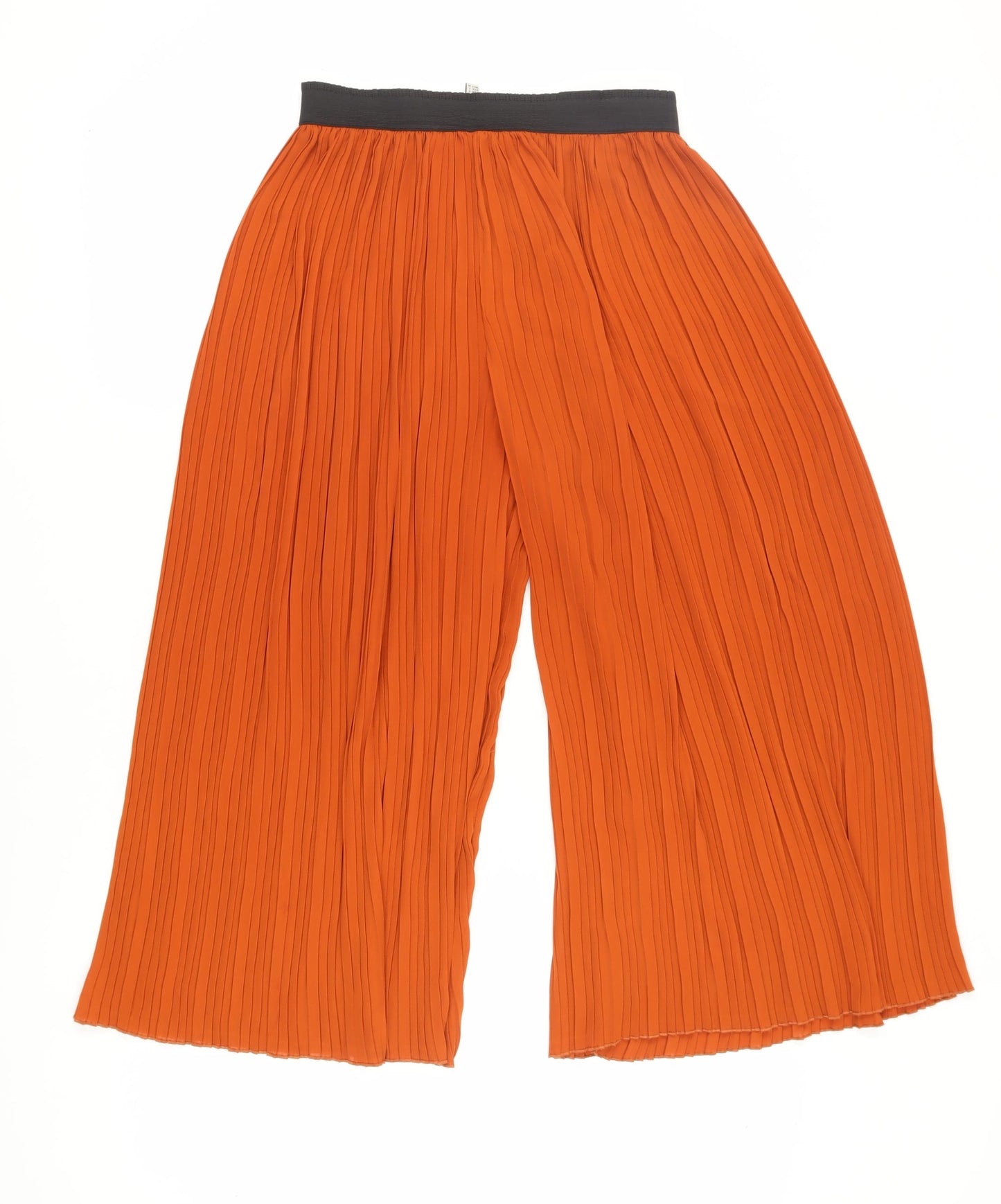 Stradivarius Women's Orange Wide-Leg Trousers, Size S