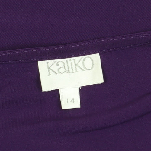 Kaliko Women's Purple Wrap Blouse Size 14 Casual