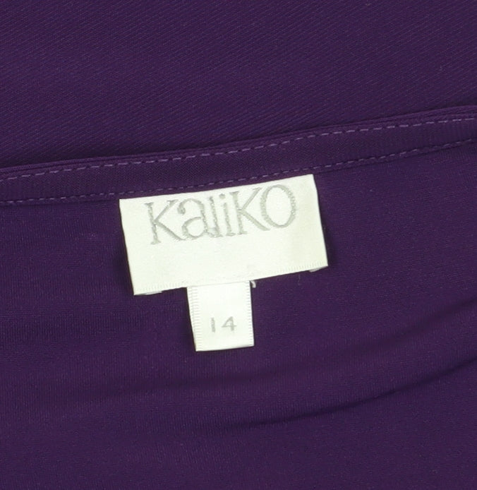 Kaliko Women's Purple Wrap Blouse Size 14 Casual