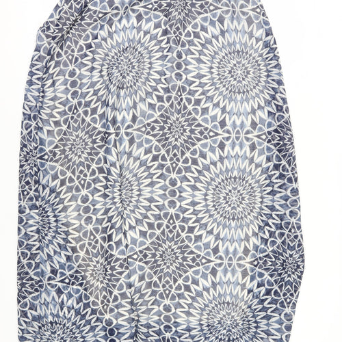 Gap Women's Blue Geometric Skirt L - Excellent Condition