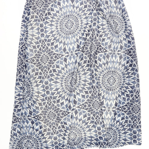 Gap Women's Blue Geometric Skirt L - Excellent Condition