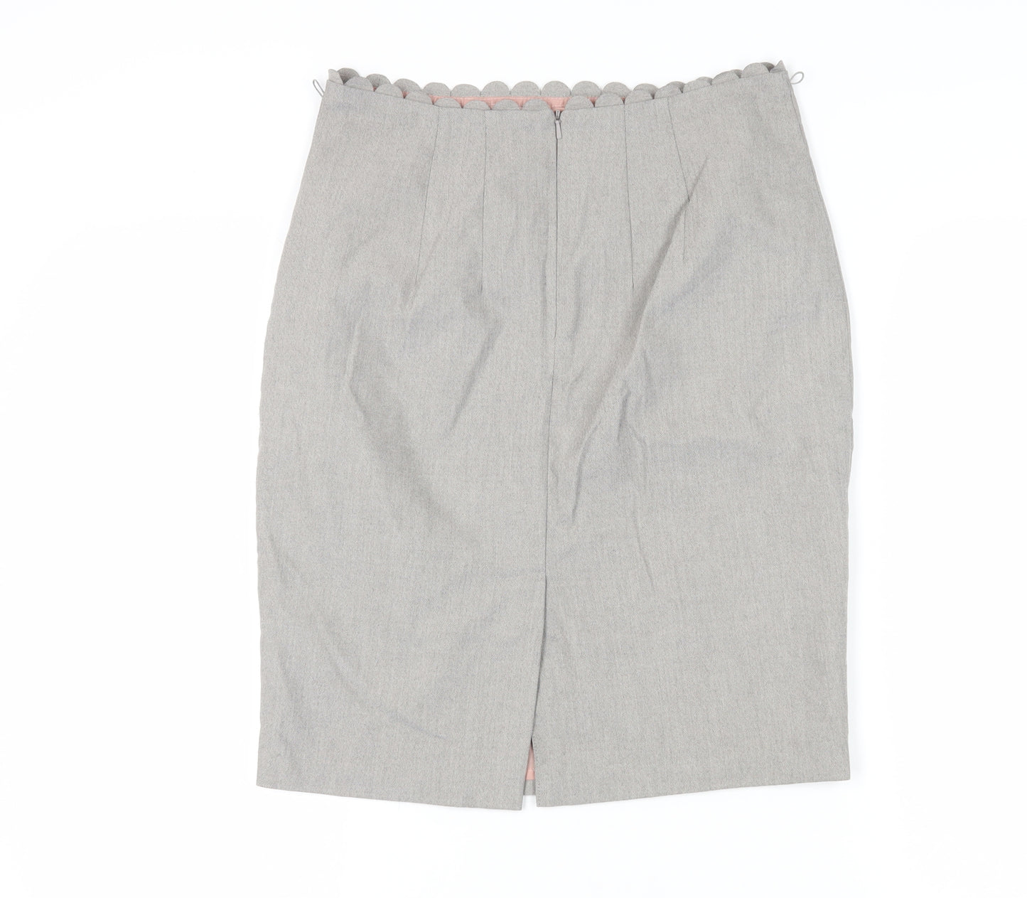 Oasis Women's Grey Pencil Skirt Size 12 for Business Wear