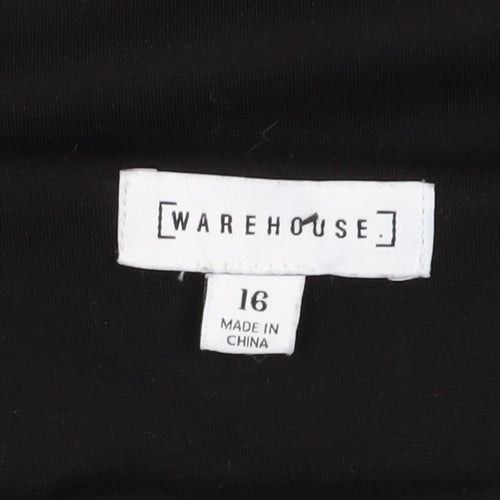 Warehouse Women's Black Shift Dress Size 16