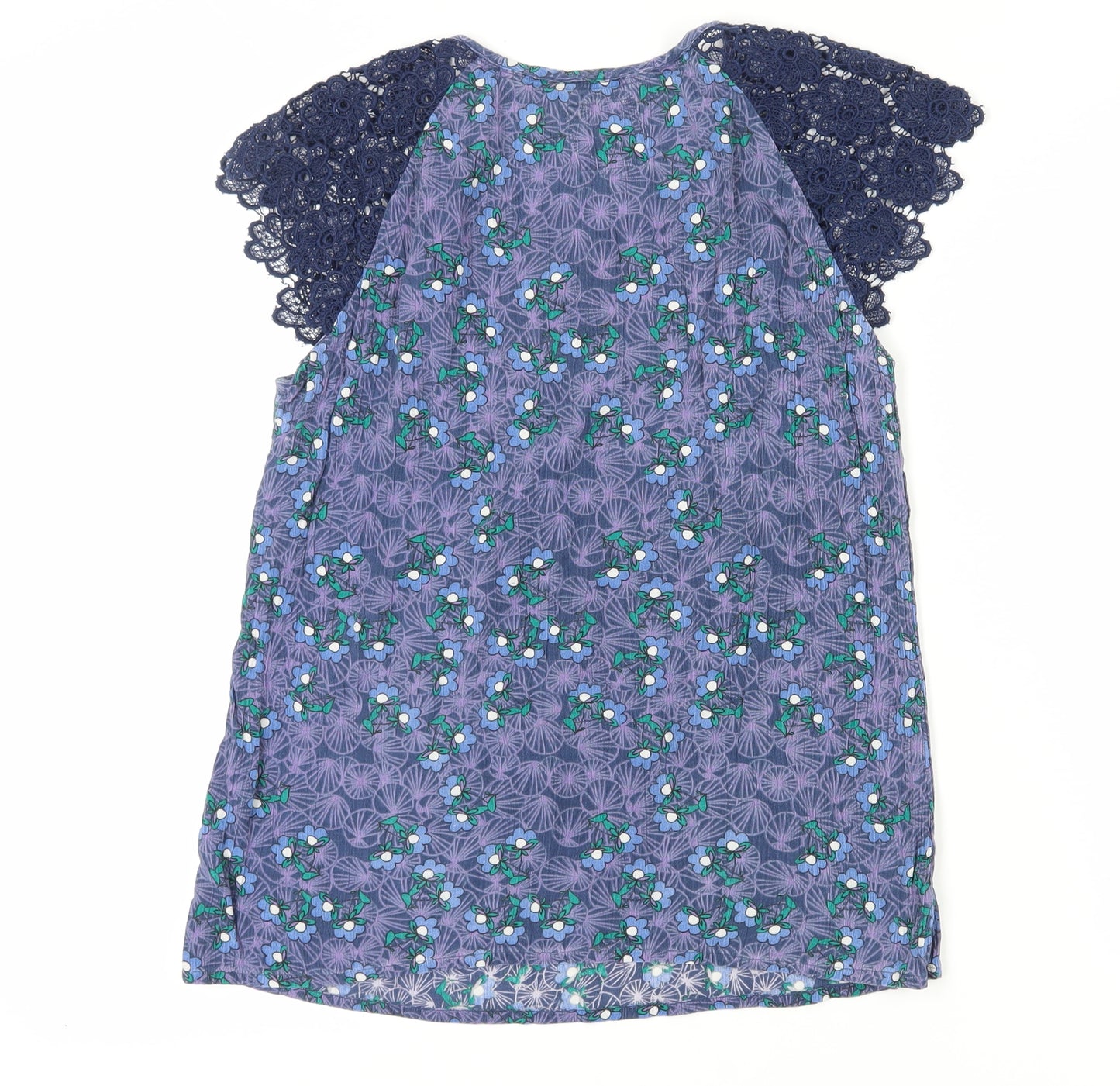 Faithful & True Women's Blue Floral Blouse Size 12