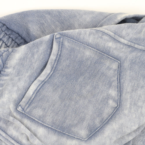 River Island Men's Blue Acid Wash Sweat Shorts XXS