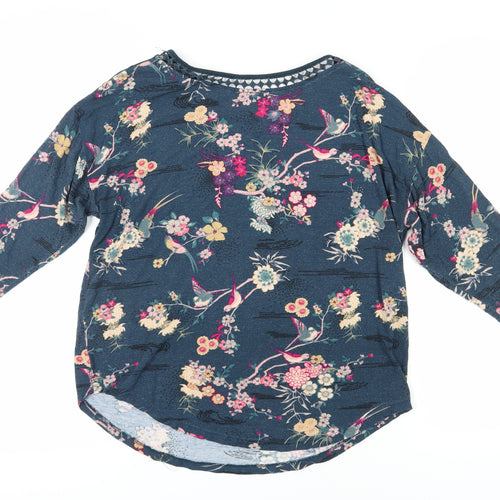 Monsoon Women's Blue Floral Tunic Blouse Size 10