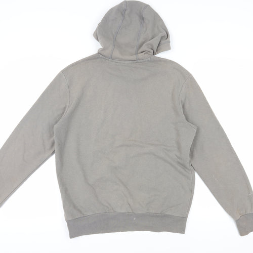 Puma Men's Grey Logo Hoodie, Size S, Pullover Style