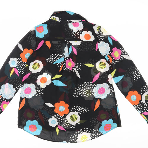 Frugi Women's Black Floral Blouse, Size 12, Casual