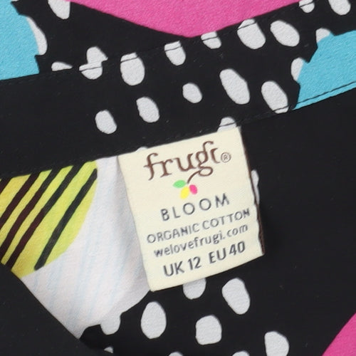 Frugi Women's Black Floral Blouse, Size 12, Casual