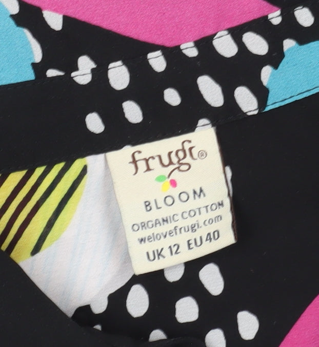 Frugi Women's Black Floral Blouse, Size 12, Casual