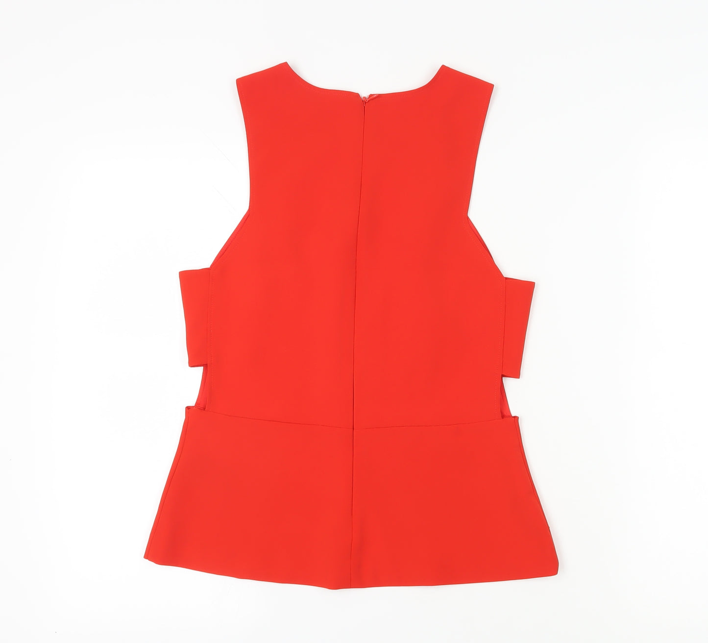 H&M Red Sleeveless Blouse for Women Size 10 Zip