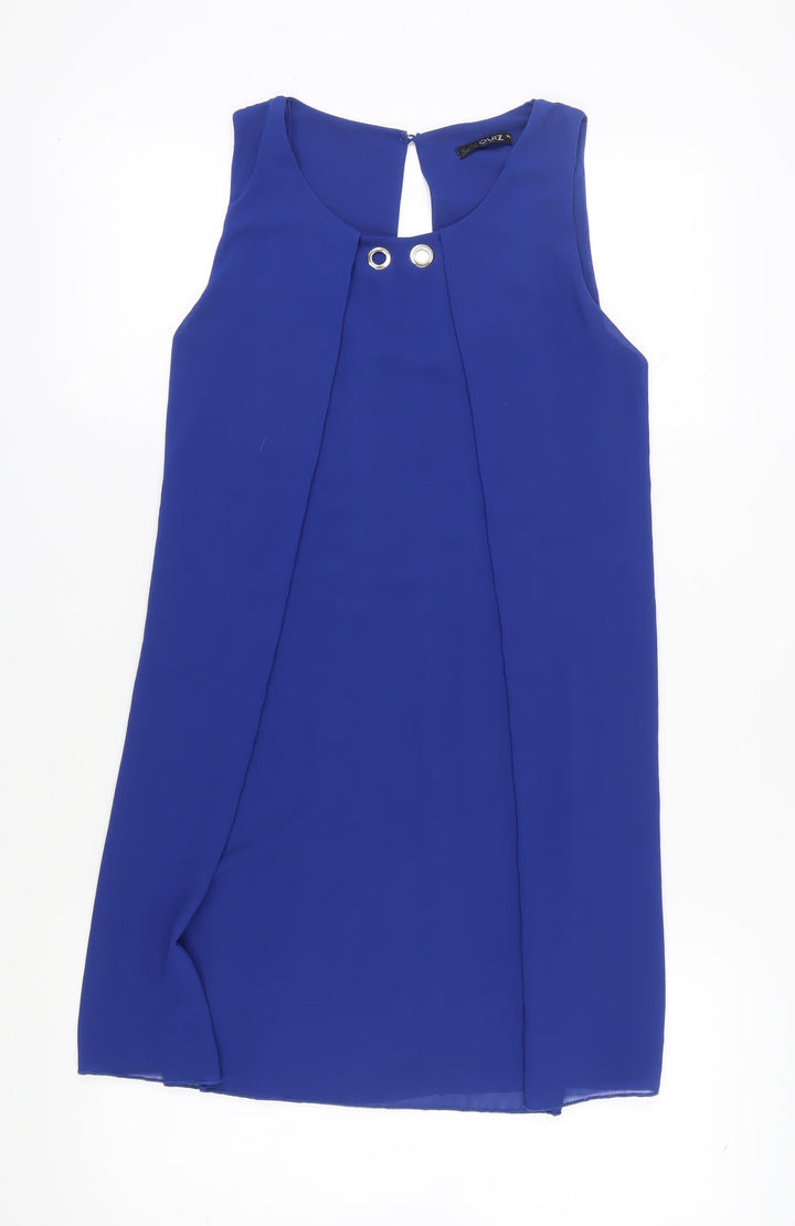 Quiz Women's Blue Sleeveless Shift Dress M