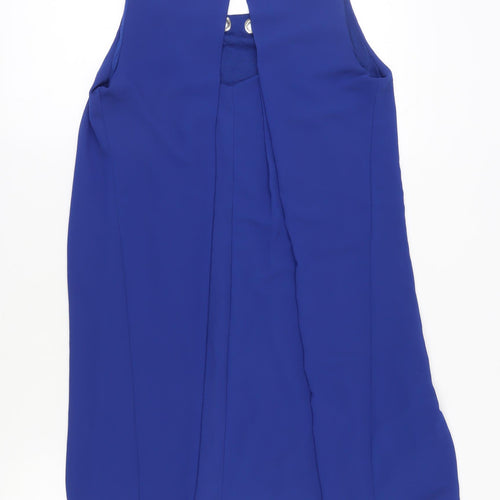 Quiz Women's Blue Sleeveless Shift Dress M