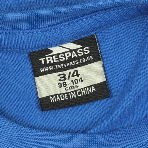 Trespass Boys Blue Graphic T-Shirt - 3-4 Years