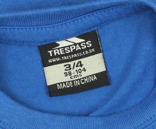 Trespass Boys Blue Graphic T-Shirt - 3-4 Years
