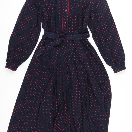 Viyella Women's Polka Dot Midi Shirt Dress Size 14