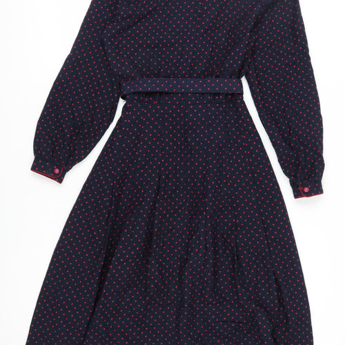Viyella Women's Polka Dot Midi Shirt Dress Size 14