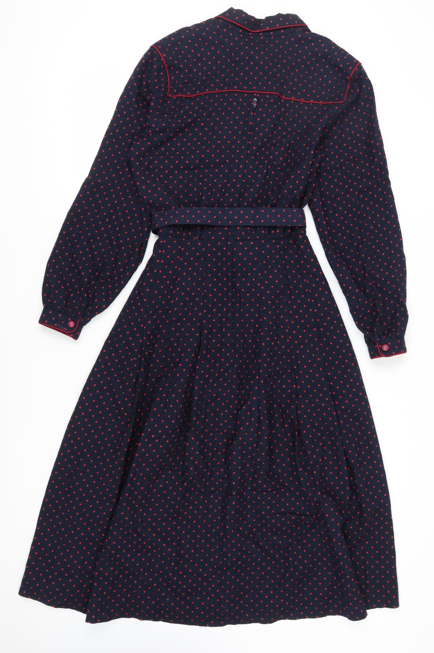 Viyella Women's Polka Dot Midi Shirt Dress Size 14