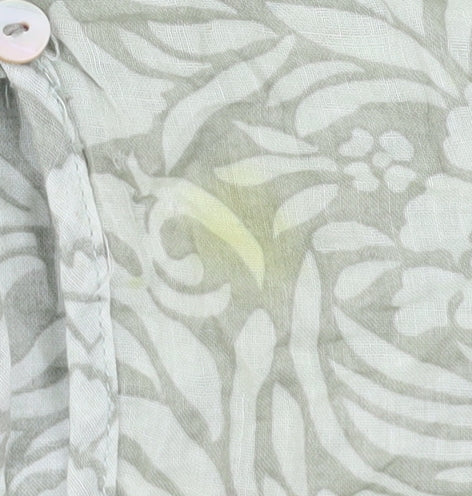 Monsoon Green Floral Blouse, Women's 18, 3/4 Sleeve