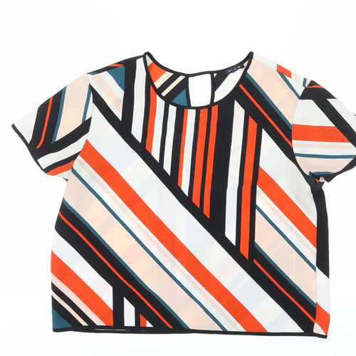 River Island Women's Multicoloured Geometric Blouse Size 12