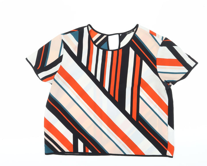 River Island Women's Multicoloured Geometric Blouse Size 12