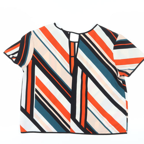 River Island Women's Multicoloured Geometric Blouse Size 12