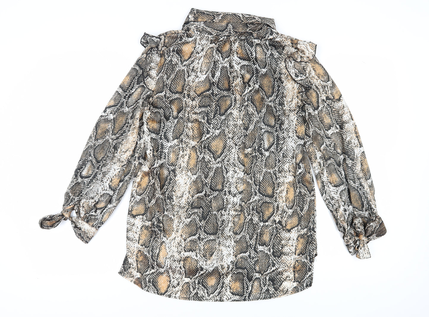 Zara Women's XS Multicoloured Animal Print Blouse