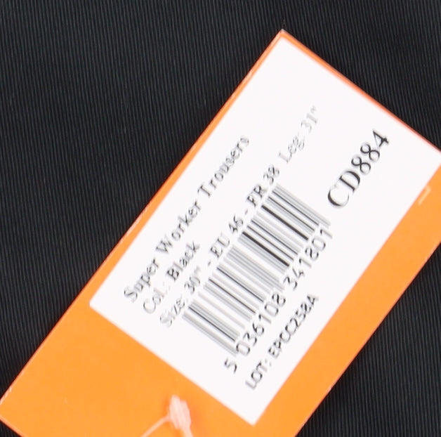 Portwest Men's Black Cargo Trousers Size 30