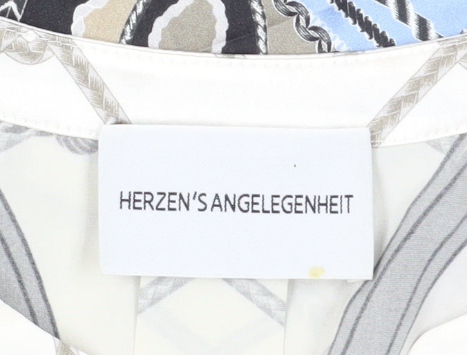 Herzen's Angelegenheit Women's Multicoloured Silk Tunic, Size 6