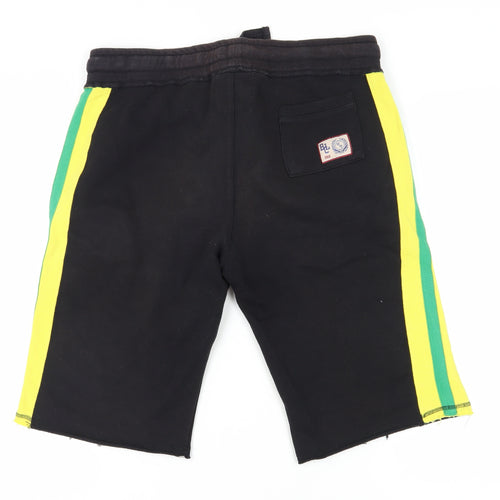 BE London Black Sweat Shorts - Medium, Drawstring, Casual