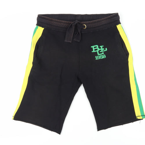 BE London Black Sweat Shorts - Medium, Drawstring, Casual