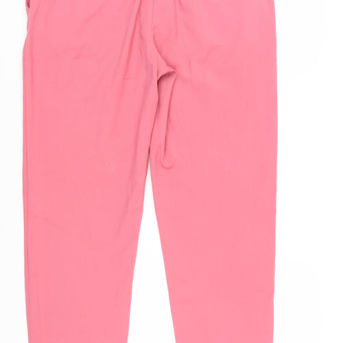 Marks and Spencer Women's Pink Straight Trousers Size 16
