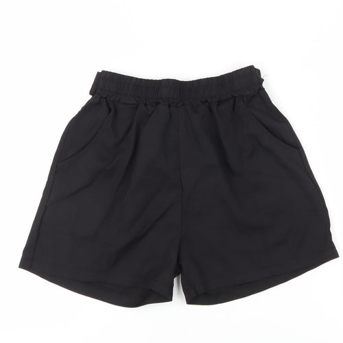 QED London Women's Black Paperbag Shorts S