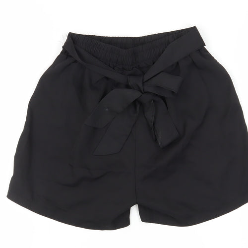 QED London Women's Black Paperbag Shorts S