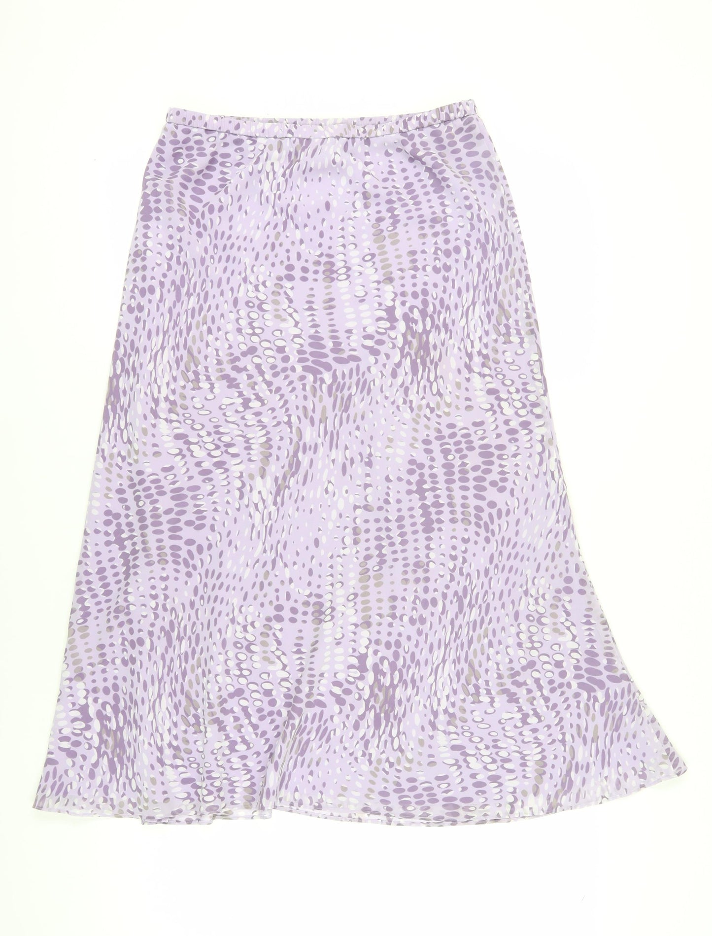 Jacques Vert Women's Purple Geometric Midi Skirt Size 12