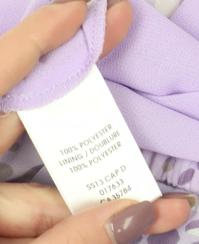 Jacques Vert Women's Purple Geometric Midi Skirt Size 12