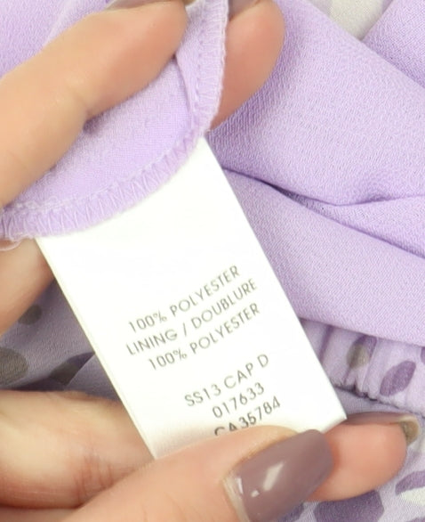 Jacques Vert Women's Purple Geometric Midi Skirt Size 12