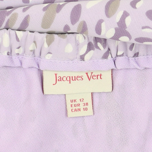 Jacques Vert Women's Purple Geometric Midi Skirt Size 12