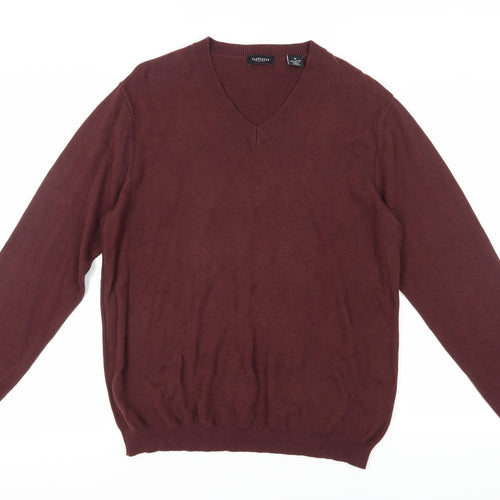 Van Heusen Red V-Neck Pullover Jumper M